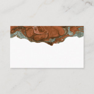 Terracotta Orange & Teal Minimal FLAT Place Card