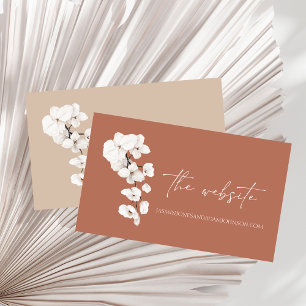 Terracotta Orchid Wedding Website Enclosure Card