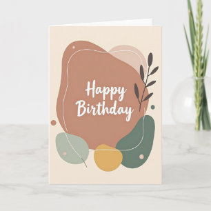 Terracotta Organic Birthday Card