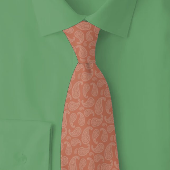 Terracotta Paisley Tie (Creator Uploaded)
