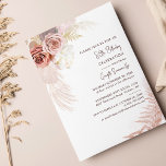 Terracotta Pampas Grass 80th Birthday Party Invitation<br><div class="desc">Pampas Grass Terracotta 80th Birthday Invitation you can easily customise by clicking the "Personalise" button. Perfect for other special milestone events coming up.</div>