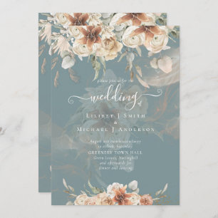 Terracotta Pampas Grass BOHO Wedding