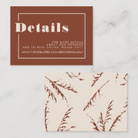 Terracotta Pampas Grass Boho Wedding Details
