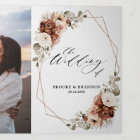 Terracotta Pampas Grass Rustic Geometric Wedding