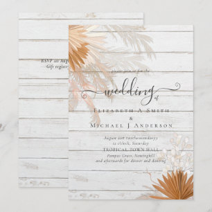 Terracotta Pampas Grass Tropical Wedding