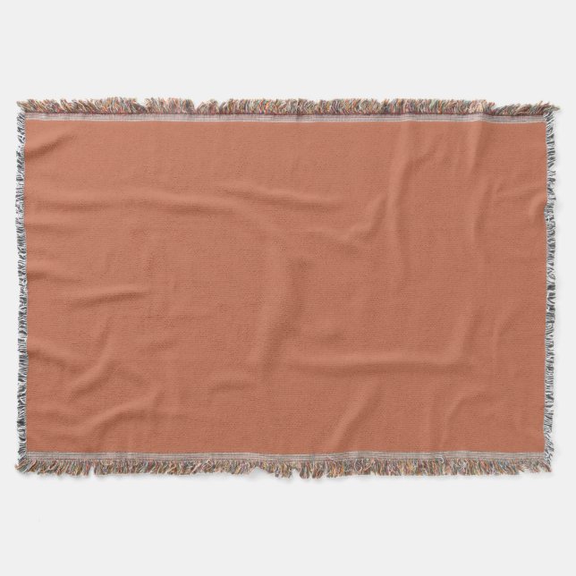 Terracotta Personalized Cozy Home Throw Blanket (Front)
