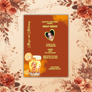 terracotta photo bridal shower margs & matrimony  invitation