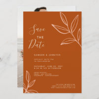 Terracotta Photo Save the Date Virtual Wedding