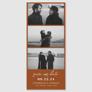 Terracotta Photo Strip Wedding Save the Date