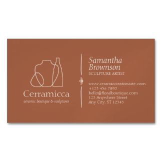 Terracotta Porcelain Sculpture Vase Ceramic Magnetic Business Card