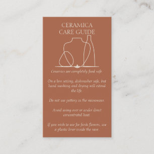 Terracotta Pottery Vase Ceramic Clay Instructions Business Card