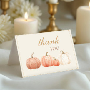 Terracotta Pumpkin Baby Shower Thank You Card