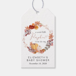Terracotta Pumpkin Baby Shower Thank You Gift Tags