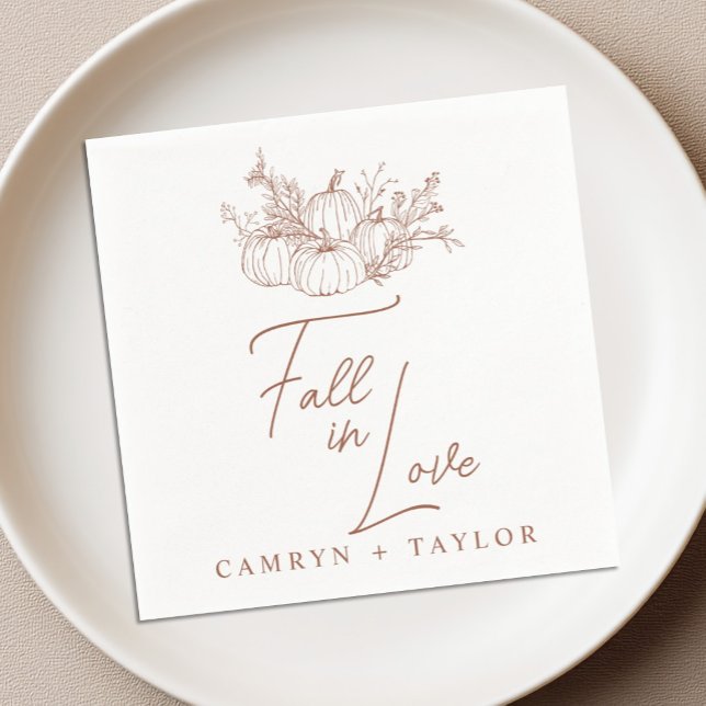Terracotta Pumpkin Wedding Napkin (Creator Uploaded)