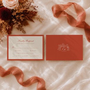 Terracotta Pumpkin Wedding RSVP Card