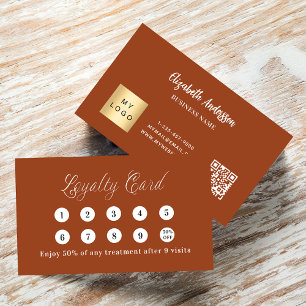 Terracotta qr code corporate logo loyalty card