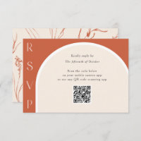 Terracotta QR code Modern Arch Wedding online
