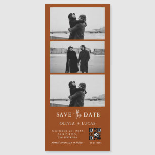 Terracotta QR Code Photo Strip Magnetic Wedding