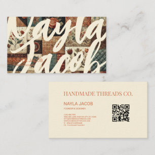 Terracotta Quilt Patchwork Handmade Clothing Business Card