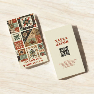 Terracotta Quilt Patchwork Handmade Clothing Business Card