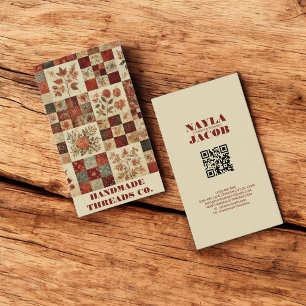 Terracotta Quilt Patchwork Handmade Clothing Business Card
