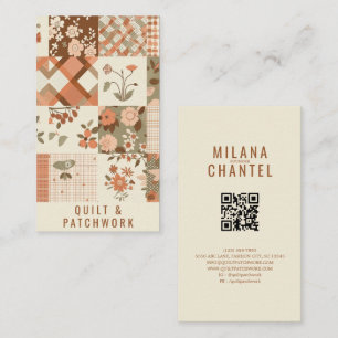 Terracotta Quilt Patchwork Handmade Clothing  Business Card