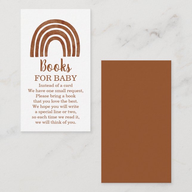 Terracotta Rainbow books for baby Enclosure Card (Front/Back)