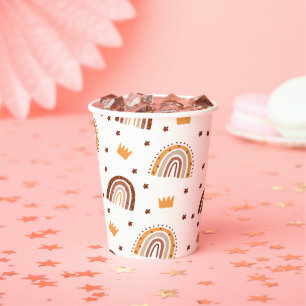 Terracotta Rainbow Ms Onederful Birthday Paper Cups