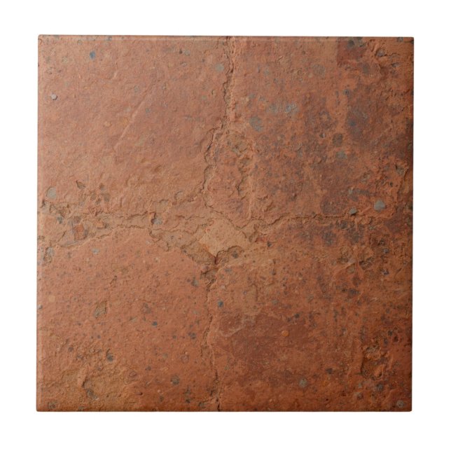 Terracotta red simple rustic  tile (Front)