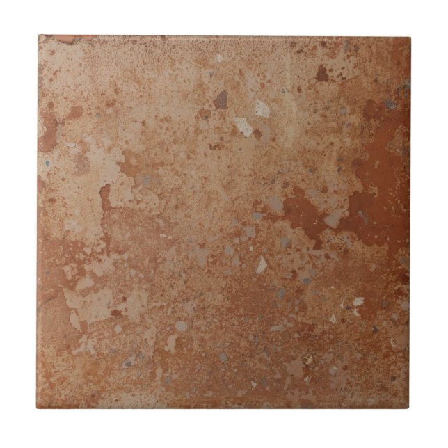 Terracotta red simple rustic  tile (Front)