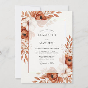 Terracotta Refined Autumnal Wedding Invitation