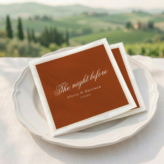 Terracotta Rehearsal Dinner Wedding Napkin