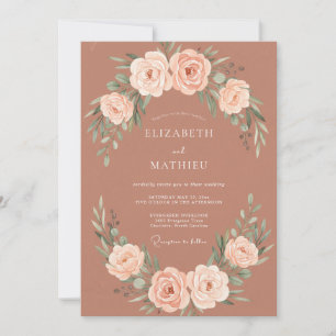 Terracotta Romantic Autumn Wedding Invitation