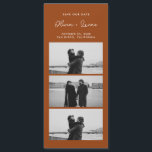 Terracotta Romantic Photo Strip Magnetic Wedding<br><div class="desc">A modern and elegant save the date card featuring a black and white photo strip layout with three personal photos. The minimalist design and timeless typography create a sleek and romantic look,  perfect for couples who want a stylish way to announce their wedding date.</div>