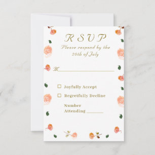 Terracotta Rose Catholic Wedding Enclosure Card
