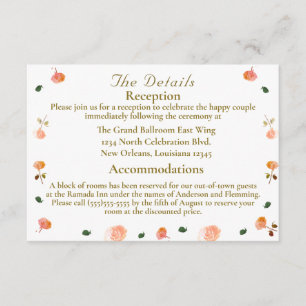 Terracotta Rose Catholic Wedding Enclosure Card