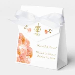 Terracotta Rose Catholic Wedding Favour Box