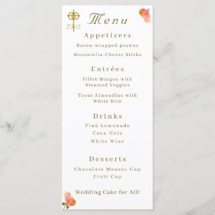 Terracotta Rose Catholic Wedding Menu