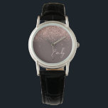 Terracotta Rose Gold Blush Pink Glitter Monogram<br><div class="desc">Terracotta and Rose Gold - Blush Pink Sparkle Glitter Script Monogram Name Watch. This makes the perfect graduation,  birthday,  wedding,  bridal shower,  anniversary,  baby shower or bachelorette party gift for someone that loves glam luxury and chic styles.</div>