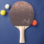 Terracotta Rose Gold Blush Pink Glitter Monogram Ping Pong Paddle<br><div class="desc">Terracotta and Rose Gold - Blush Pink Sparkle Glitter Script Monogram Name Ping Pong Paddle. This makes the perfect sweet 16 birthday,  wedding,  bridal shower,  anniversary,  baby shower or bachelorette party gift for someone that loves glam luxury and chic styles.</div>