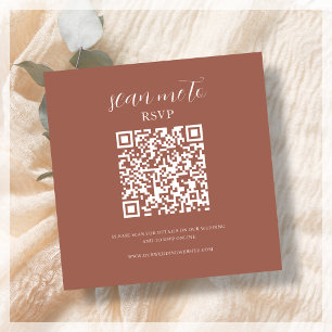 Terracotta   RSVP QR Code Enclosure Card