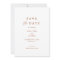 Terracotta Rust Burnt Orange Photo Save the Dates