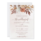 Terracotta Rust Flowers Boho Fall Foliage Wedding