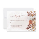 Terracotta Rust Flowers Boho Fall Foliage Wedding