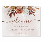 Terracotta Rust Flowers Boho Fall Wedding Welcome