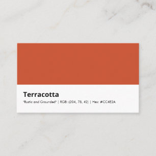 Terracotta "Rustic and Grounded" Business Card