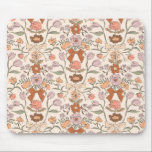 Terracotta Rustic Bows and Blossoms Mouse Pad<br><div class="desc">Boho and rustic mousepad featuring hand drawn illustration of bows and flowers in terracotta and blush pink colours.</div>