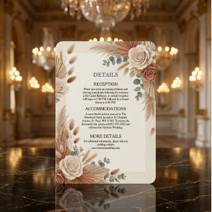 Terracotta Rustic Floral Boho  Enclosure Card