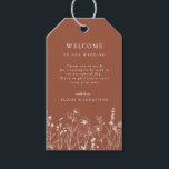 Terracotta Rustic Floral Fall Wildflower Wedding Gift Tags<br><div class="desc">Simple Minimalist Elegant Terracotta Burnt Orange Modern Wedding favour tag with wildflowers. Please find more matching designs and variations from my store. And feel free to contact me for further customisation or matching items.</div>