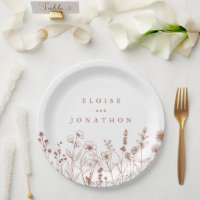 Terracotta Rustic Floral Fall Wildflower Wedding